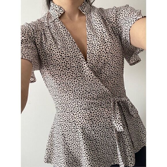 Monteau Size Small Lot of 3 Tops Short Sleeve Blouse Shirts Beige Red Green - Picture 3 of 12